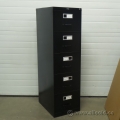 Global Black 5 Drawer Vertical File Cabinet, Locking